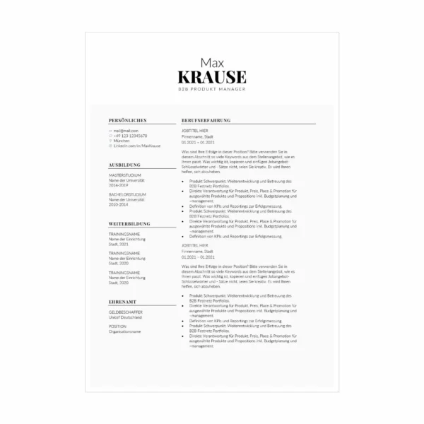 02 - CV po niemiecku wzór do wypełnienia – idealny dla kandydatów 2