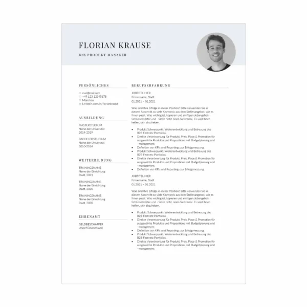 03 - CV po niemiecku wzór – klasyczny szablon edytowalny 2