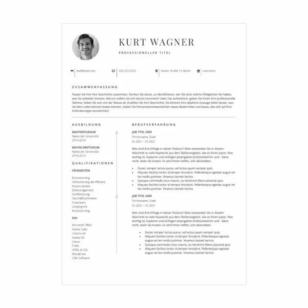 05 - CV po niemiecku wzór – profesjonalny szablon Word 2