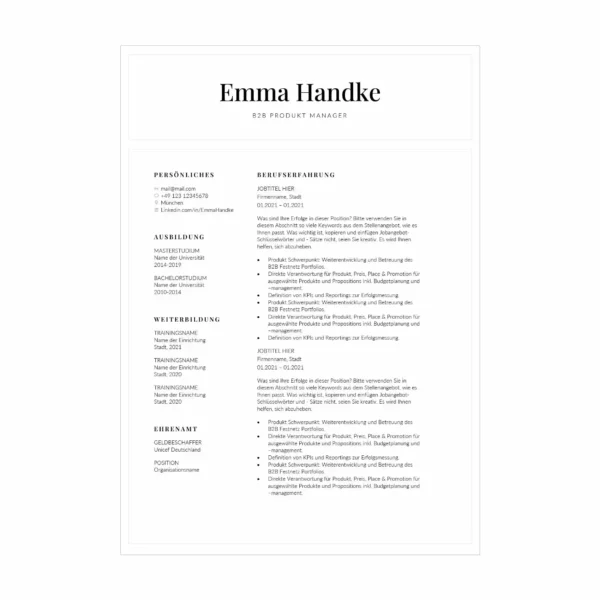 07 - CV po niemiecku wzór – edytowalny i gotowy dokument w Word 2