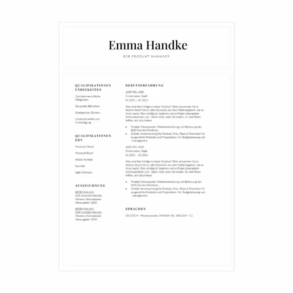 07 - CV po niemiecku wzór – edytowalny i gotowy dokument w Word 3