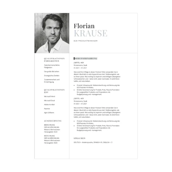 10 - CV po niemiecku wzór – uniwersalny szablon do pracy w Niemczech 3