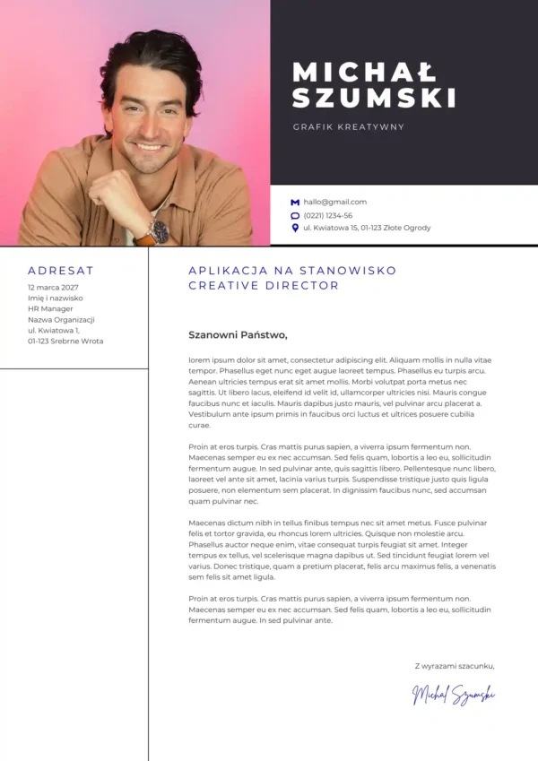 01 - Cv wzór dwustronny, List Motywacyjny, Curriculum Vitae przykładowy wzorzec 3 01 - Cv wzór dwustronny, List Motywacyjny, Curriculum Vitae przykładowy wzorzec 3