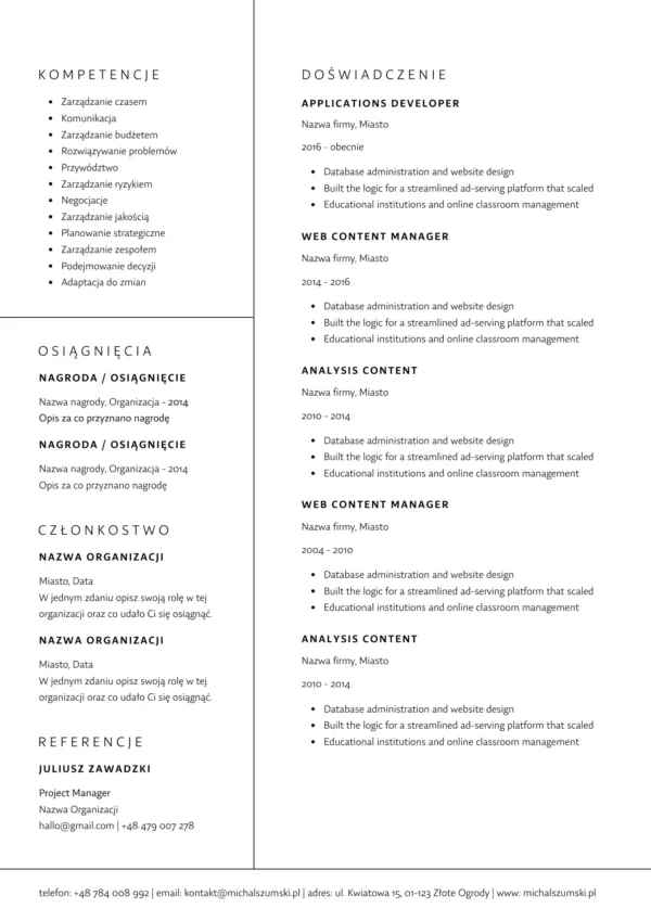 02 - Wzór Cv i Listu Motywacyjnego _ Przykładowe Curriculum Vitae szablon Canva _ Wzorzec Życiorysu 2 02 - Wzór Cv i Listu Motywacyjnego _ Przykładowe Curriculum Vitae szablon Canva _ Wzorzec Życiorysu 2