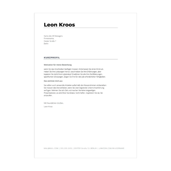 11 - CV po niemiecku wzór Microsoft Word – uniwersalny ATS Curriculum Vitae w DOCX 7