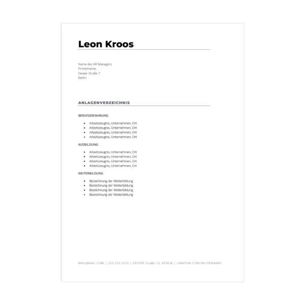 11 - CV po niemiecku wzór Microsoft Word – uniwersalny ATS Curriculum Vitae w DOCX 8