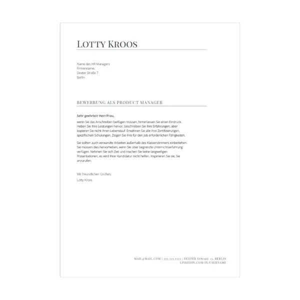 12 - CV po niemiecku wzór Microsoft Word - klasyczny życiorys i list motywacyjny ATS 6