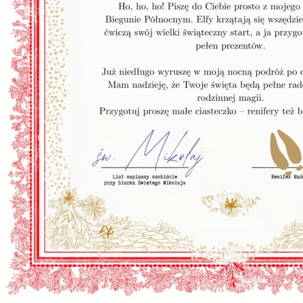 List od św Mikołaja do dziecka - personalizowany - 2-3