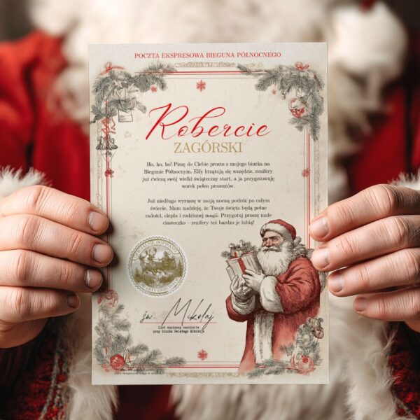 List od św Mikołaja do dziecka - personalizowany - 4-1
