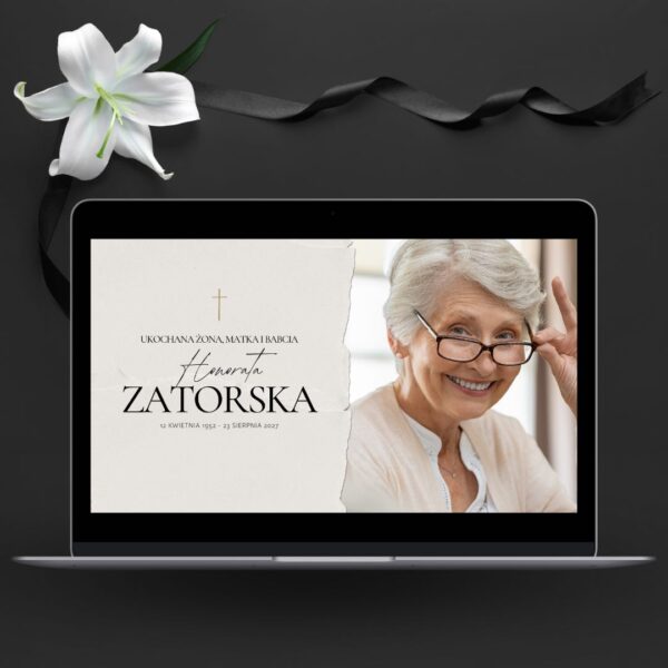 Prezentacja na Pogrzeb Honorata Zatorska - Pogrzeb Katolicki - wizualizacja produktu
