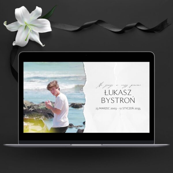 Prezentacja na Pogrzeb Łukasz Bystroń - Pogrzeb Świecki - wizualizacja produktu