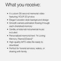 Custom Funeral Slideshow With Your 20 Photos-Celebration of Life Video-2