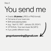 Custom Funeral Slideshow With Your 20 Photos-Celebration of Life Video-5