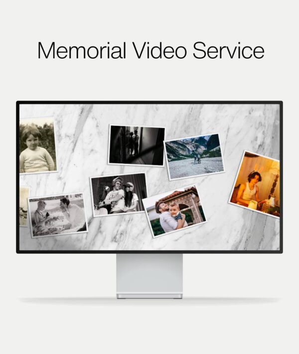 Custom Funeral Slideshow With Your 20 Photos-grey marble-1 Custom Funeral Slideshow With Your 20 Photos-grey marble-1
