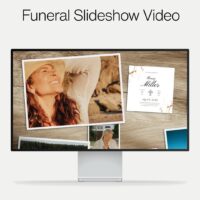 Custom Funeral Slideshow With Your 40 Photos-woodendesk-1