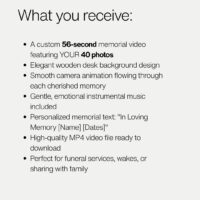 Custom Funeral Slideshow With Your 40 Photos-woodendesk-2