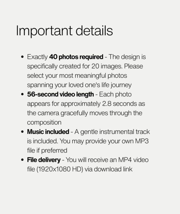 Custom Funeral Slideshow With Your 40 Photos-woodendesk-8