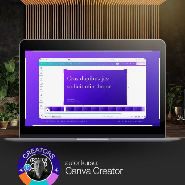 Kurs Canva i Projektowania Graficznego autorstwa Canva Creatora - Typografia - Kerning
